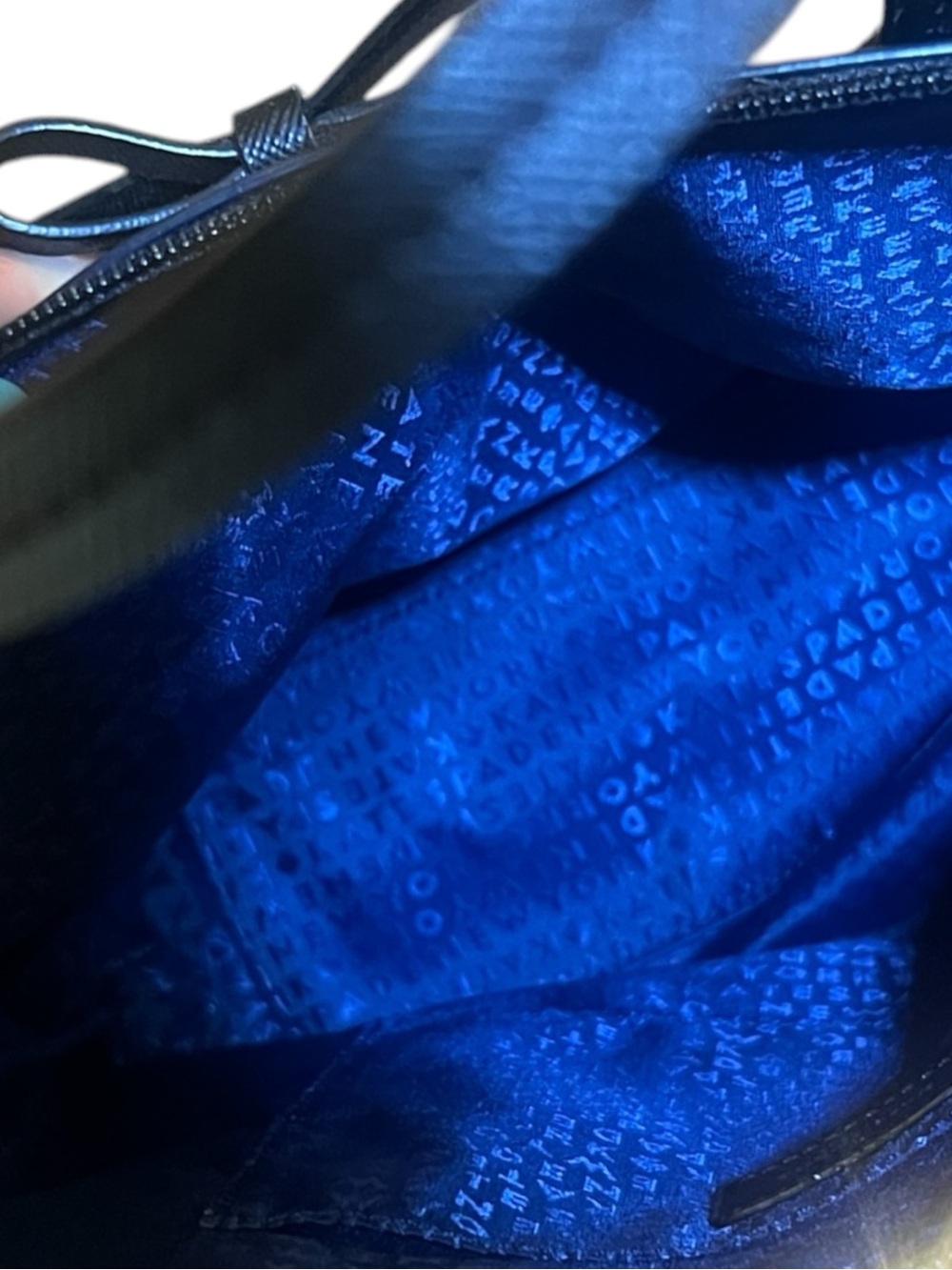 Kate Spade Mavis Street Jeralyn Blue Glitter Celestial Tote Shoulder Bag - Picture 9 of 13